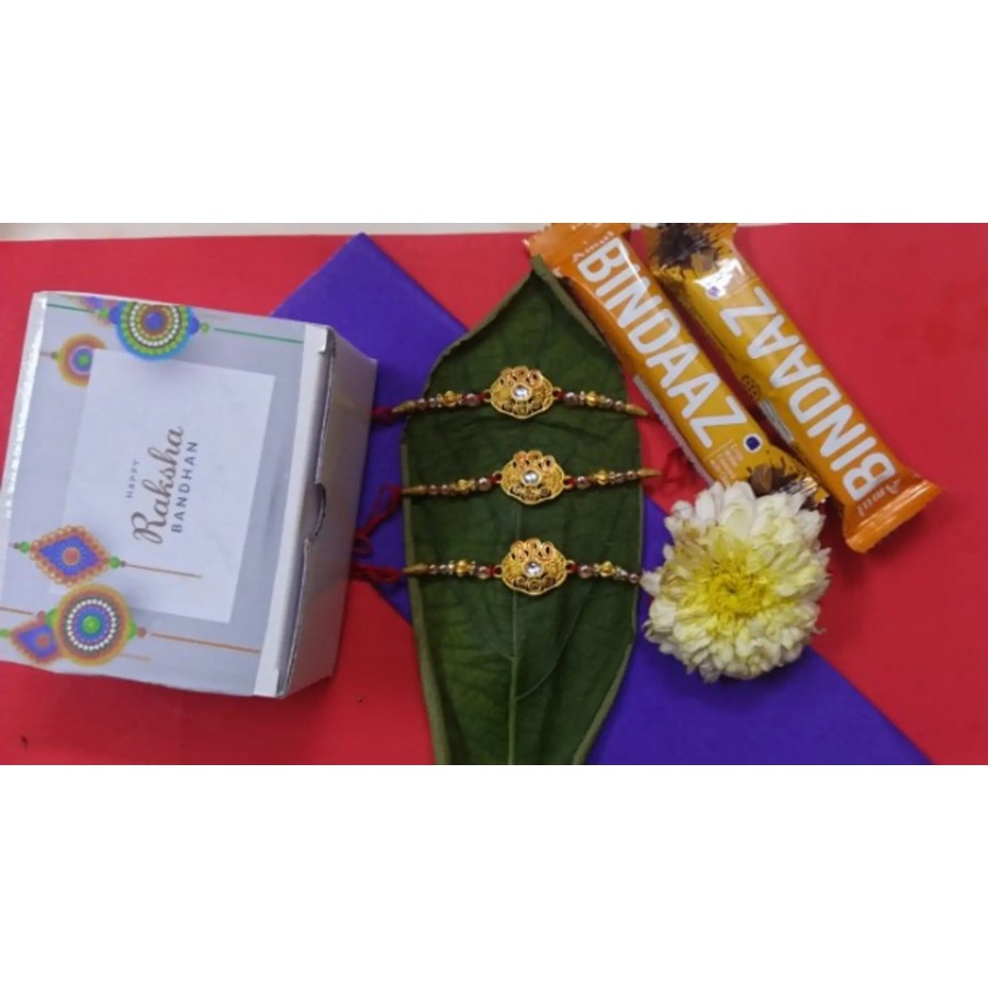 new trendy kundan designer rakhi