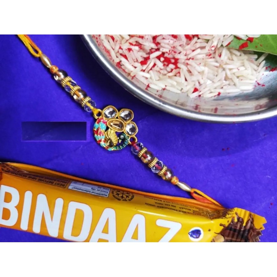 new trendy kundan designer rakhi