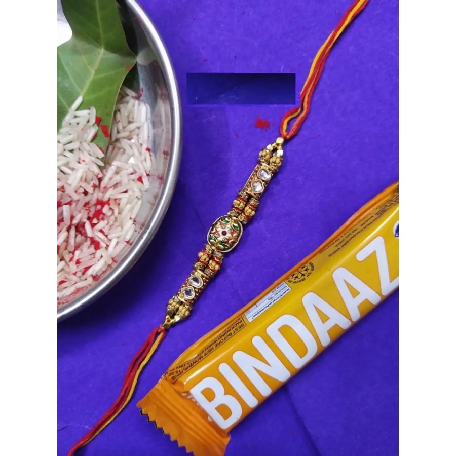 new trendy kundan designer rakhi