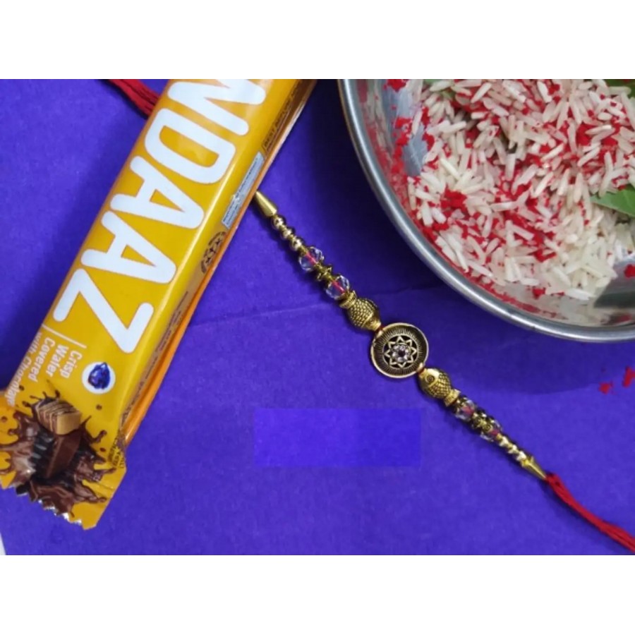 new trendy kundan designer rakhi