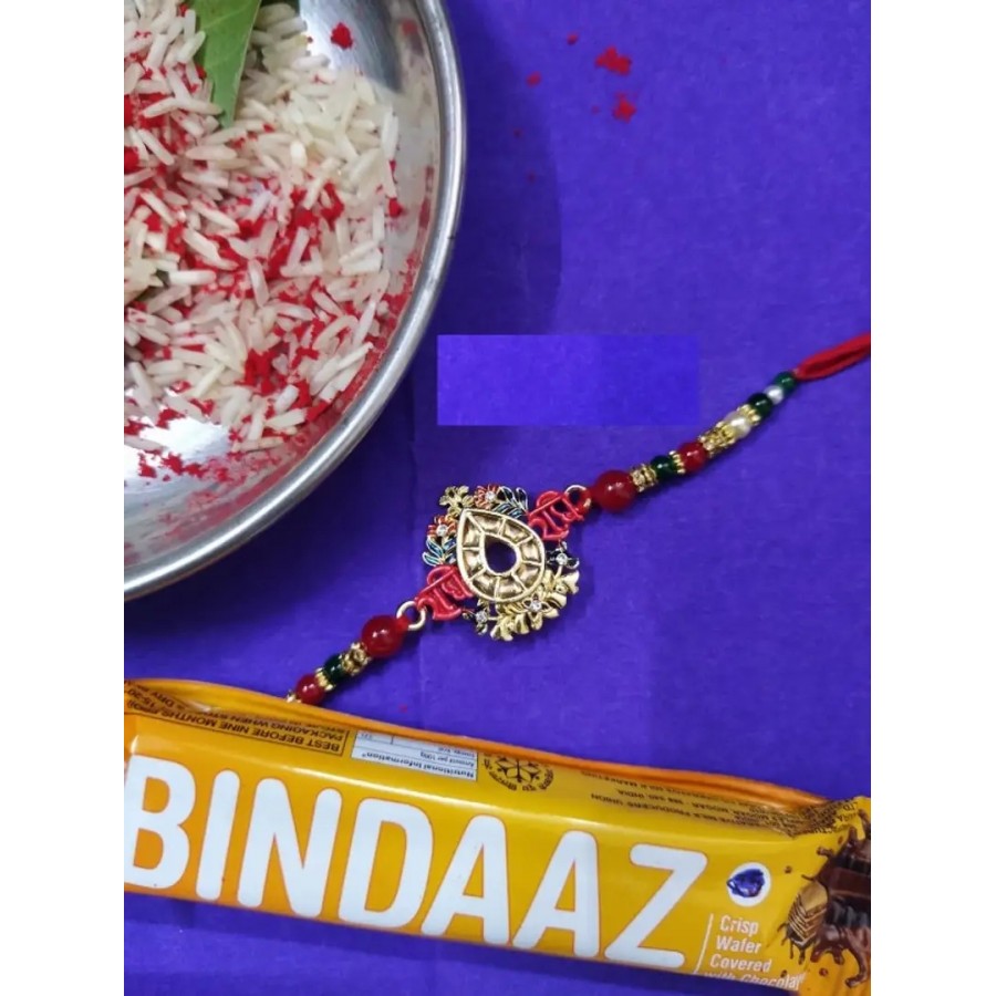 new trendy kundan designer rakhi