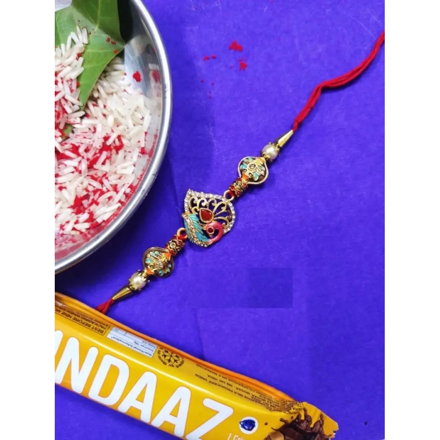 new trendy kundan designer rakhi