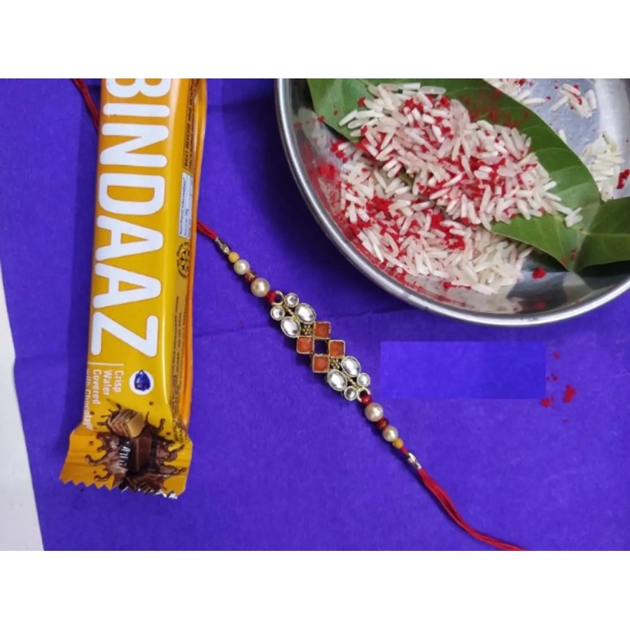 new trendy kundan designer rakhi