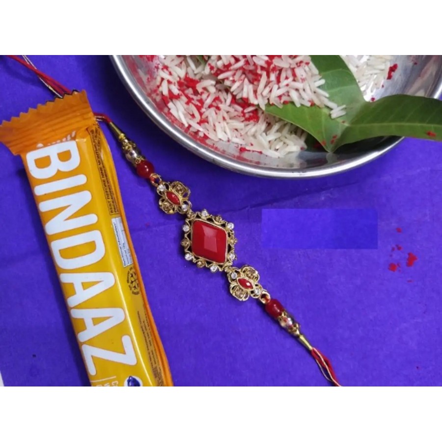 new trendy kundan designer rakhi