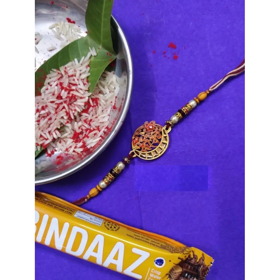 new trendy kundan designer rakhi