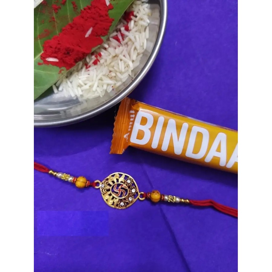 new trendy kundan designer rakhi