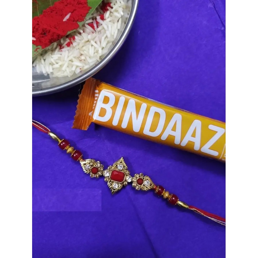 new trendy kundan designer rakhi