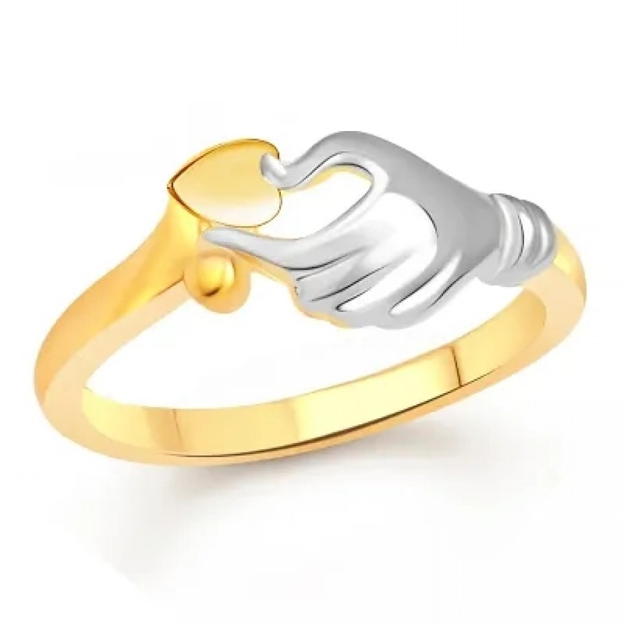 Best Wishes Plain Gold and Rhodium Plated Ring - [VFJ1082FRG]