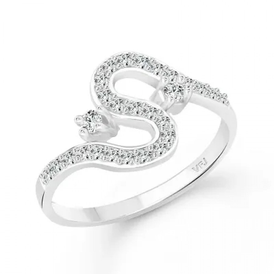 Finger Fashion CZ Rhodium Plated Alloy Finger Ring for Women