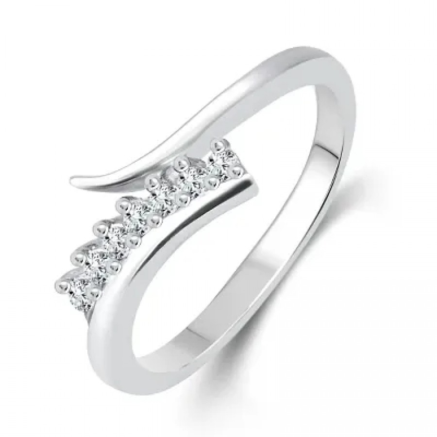 Silvo Beauty (CZ) Rhodium Plated alloy Ring for women and Girls - [VFJ1077FRR]