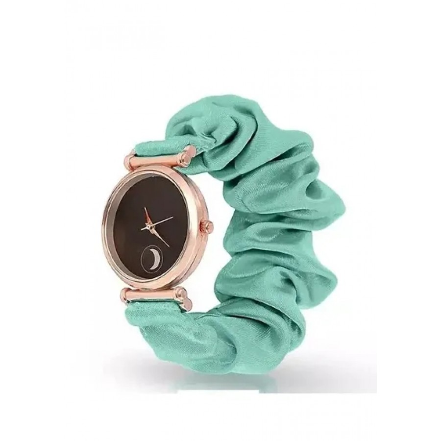 Stylish Blue Fabric  Analog Watch For Women