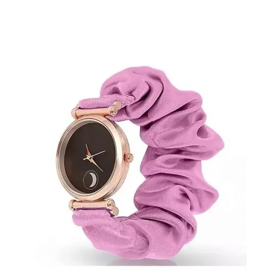 Stylish Purple Fabric  Analog Watch For Women