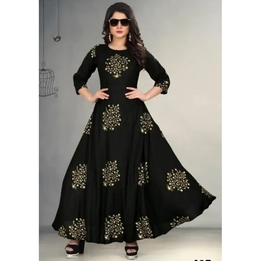 Alluring Rayon western Wear Dress For Womens