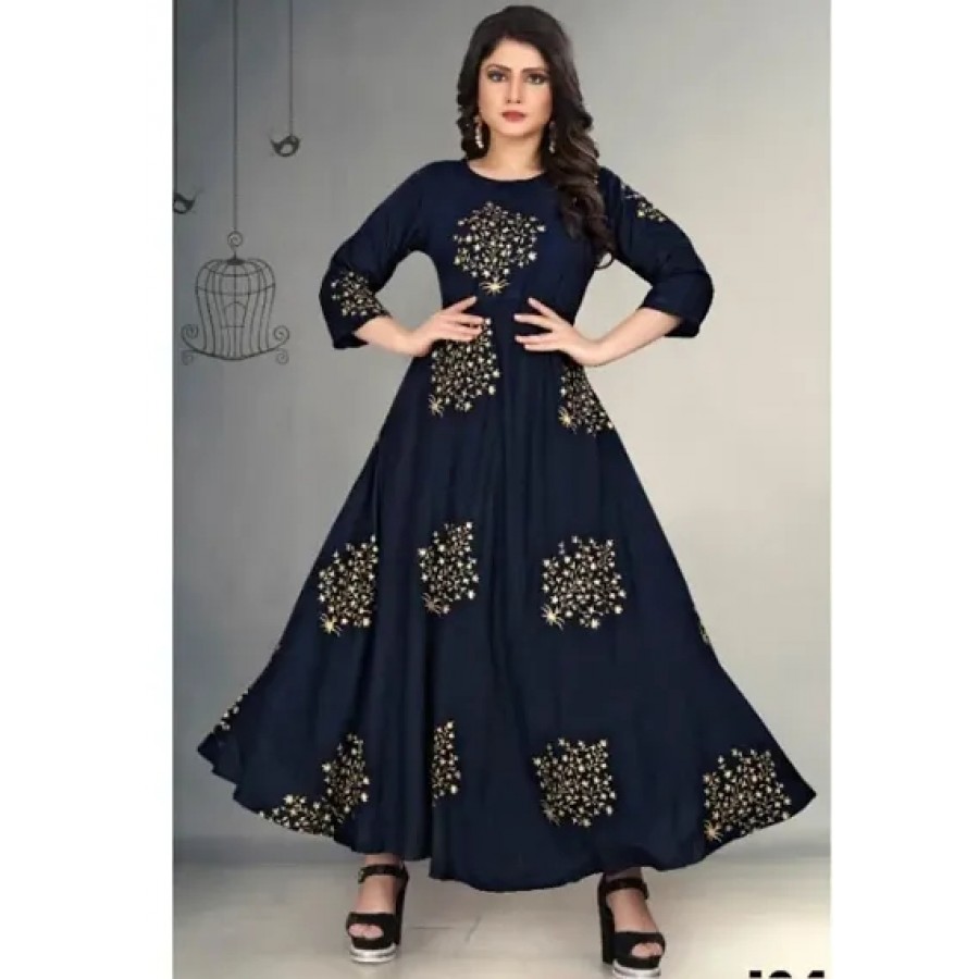 Alluring Rayon western Wear Dress For Womens