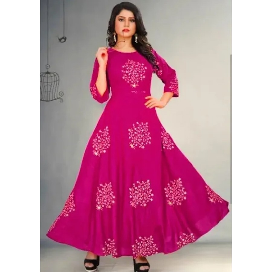 Alluring Rayon western Wear Dress For Womens