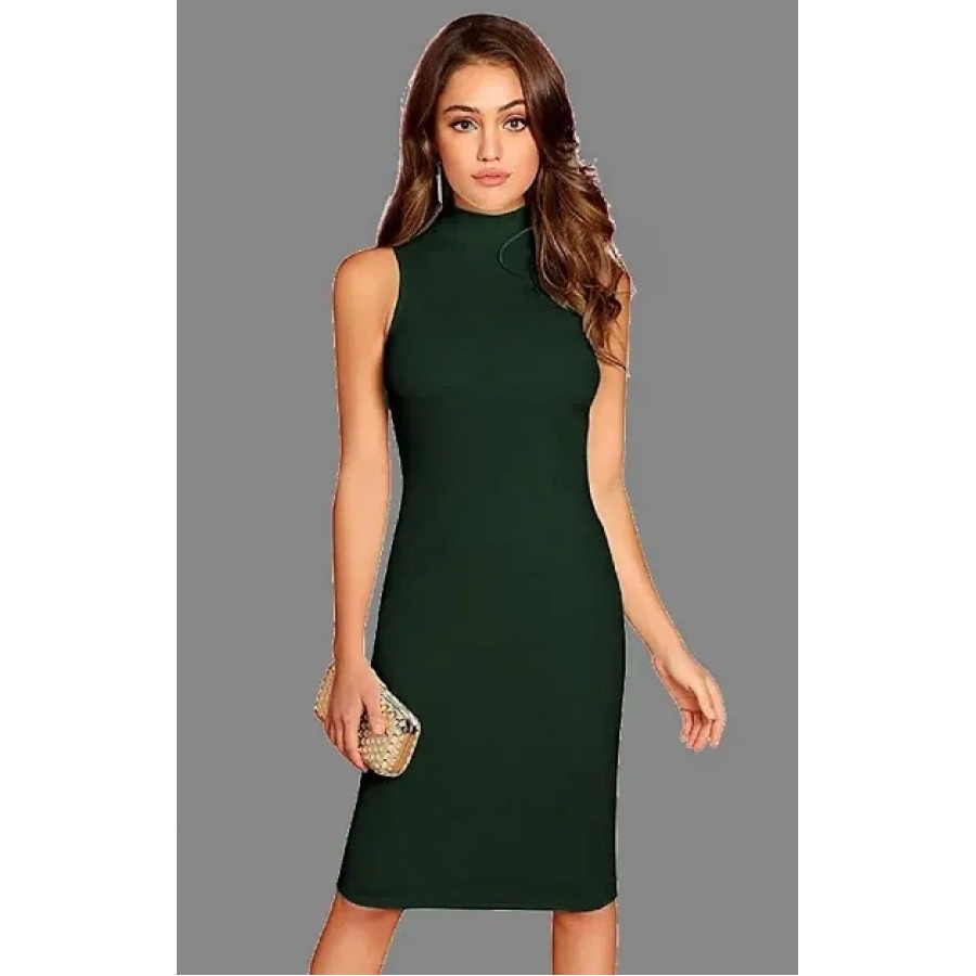 Lime Women's Bodycon Knee Length Dress