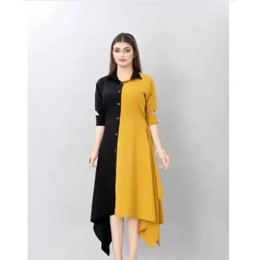 Stylish Multicoloured Crepe Dresses For Women