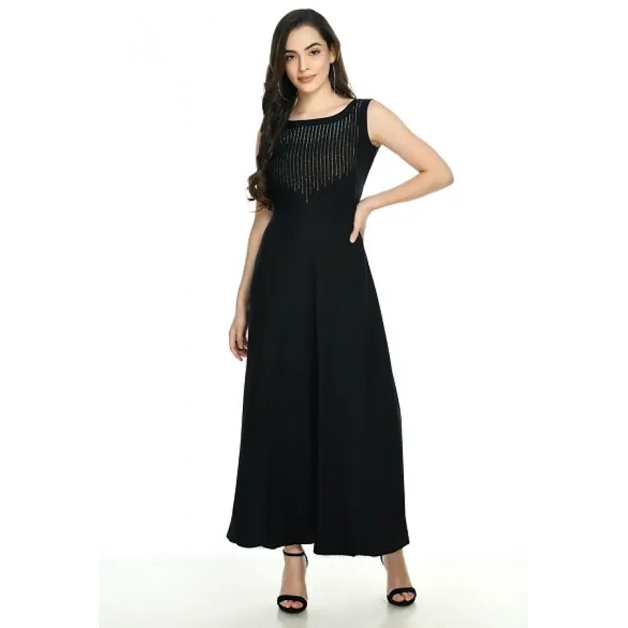 Women's Emblished Sleevless Maxi Dress