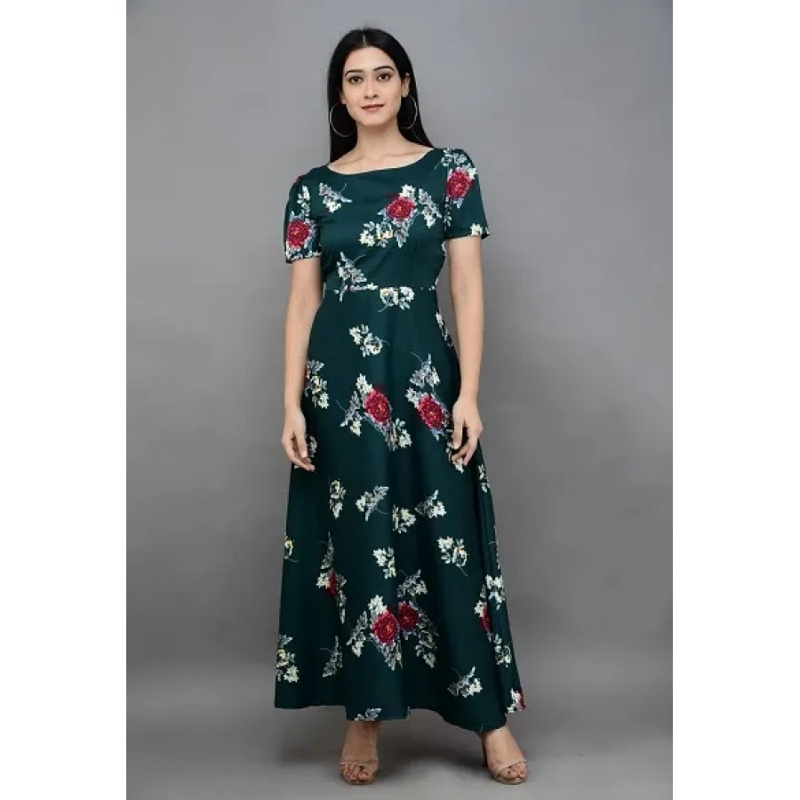 Women's Half Sleeve Maxi Dress