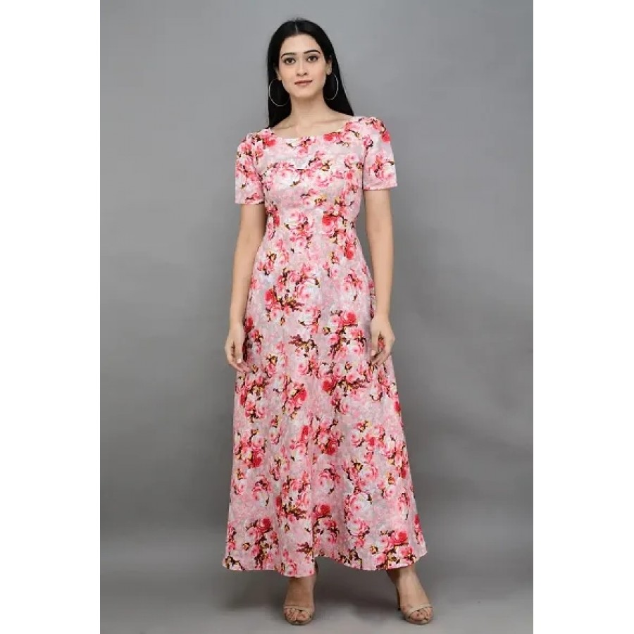 Women's Half Sleeve Maxi Dress