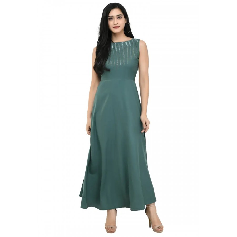 Women's Emblished Sleevless Maxi Dress