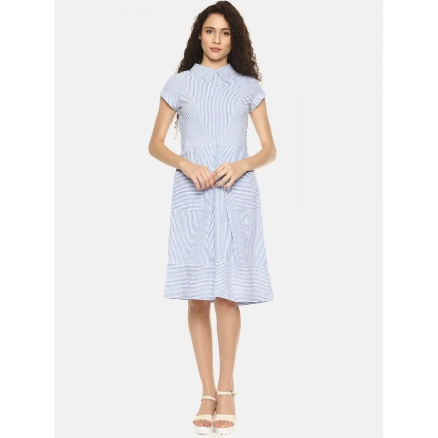 Women's Stripe Collar Dress