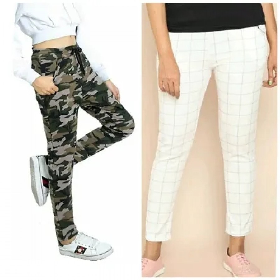 Combo of Women's Check Jeggings