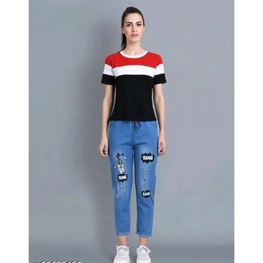 Trendy Denim Fit Blue Jeans For Women