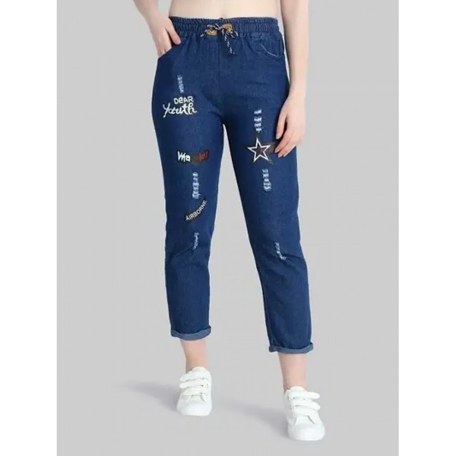 Women's Dark Blue Denim Jeans