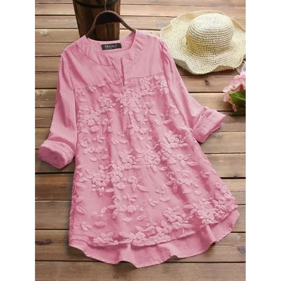 Classic Cotton Embroidered Top for Women