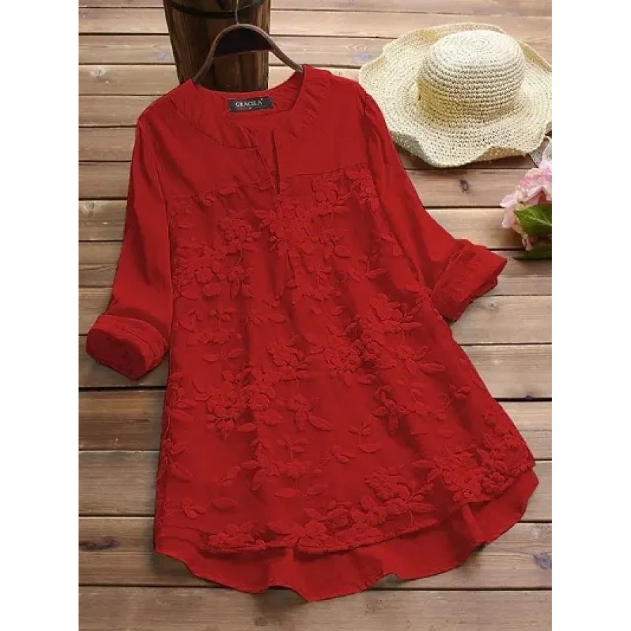 Classic Cotton Embroidered Top for Women