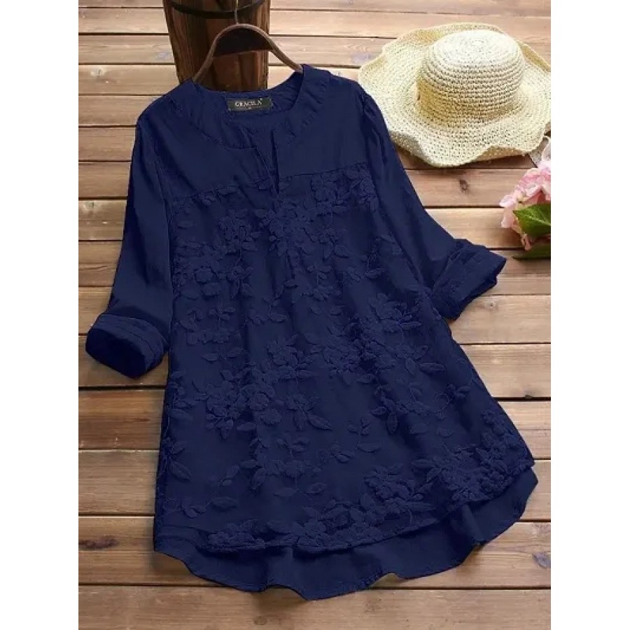 Classic Cotton Embroidered Top for Women