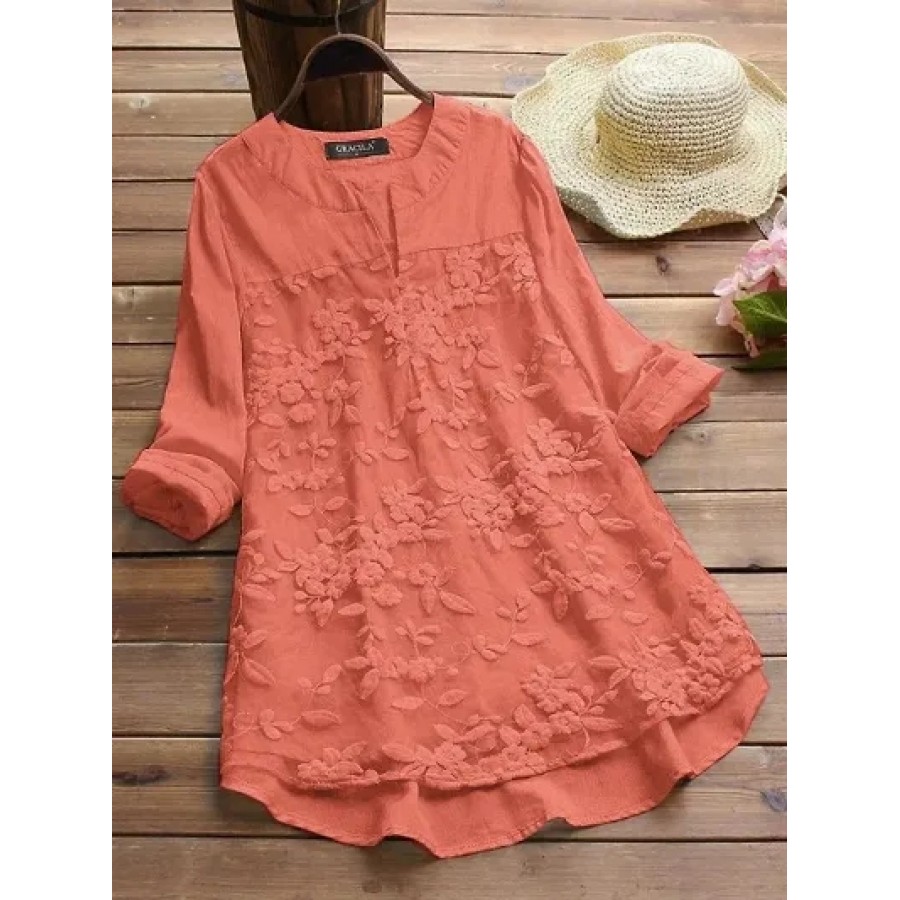 Classic Cotton Embroidered Top for Women