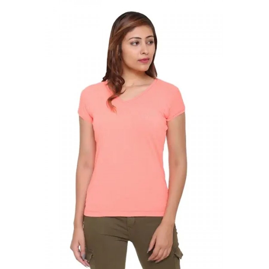 Cotton Blend Solid T-Shirt