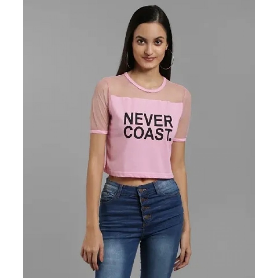 Light Pink Never Coast Printed Top