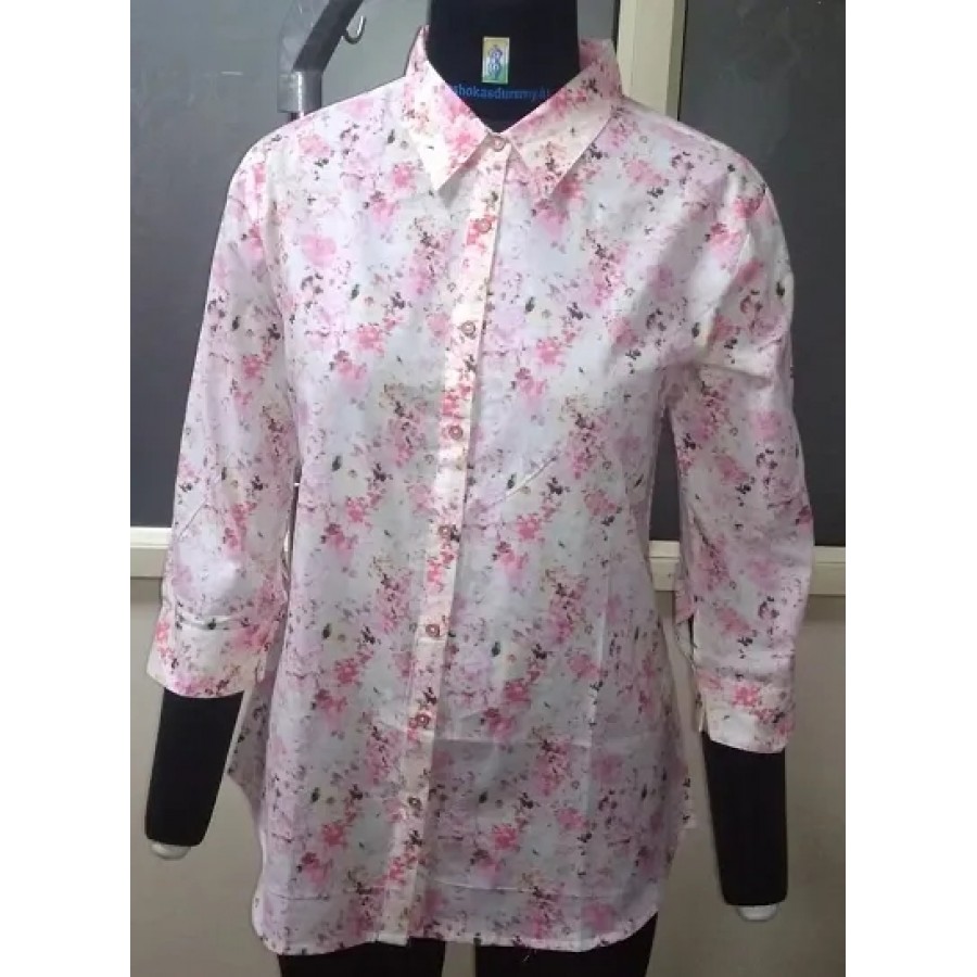 Multicoloured Printed Cotton Slim Fit Shirt Casual Shirt