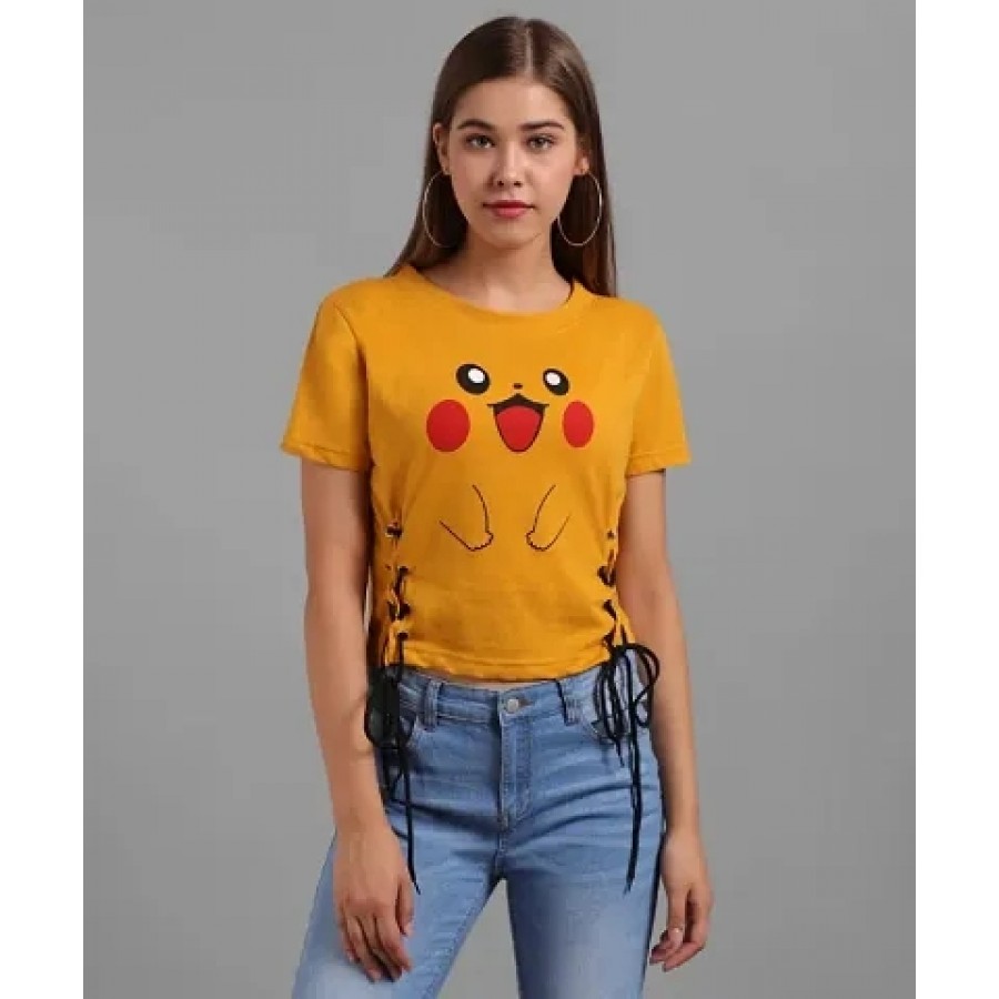 Mustard Pikachu Print Top