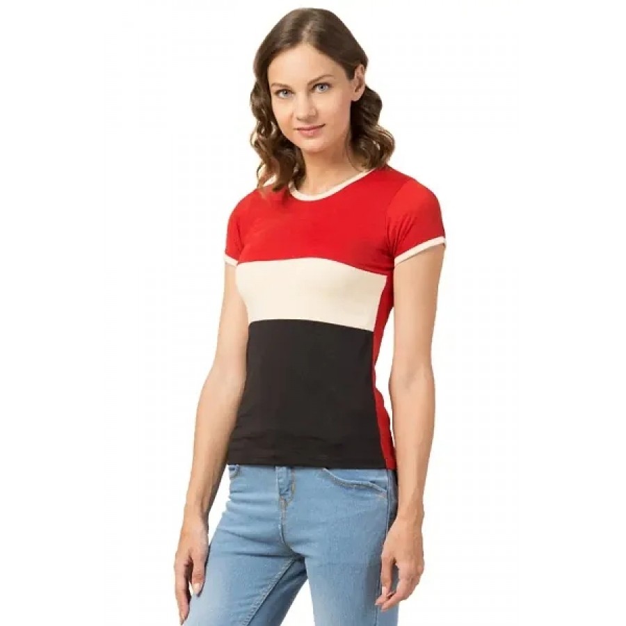 Round Neck Half Sleeve Women Tshirt