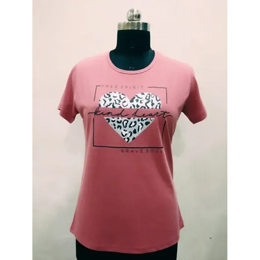 STYLISH FASHIONABLE PRINTED WOMEN COTTON TSHIRTS