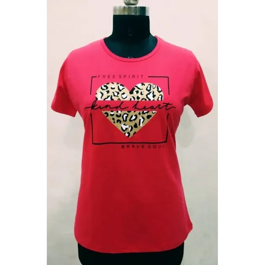 STYLISH FASHIONABLE PRINTED WOMEN COTTON TSHIRTS