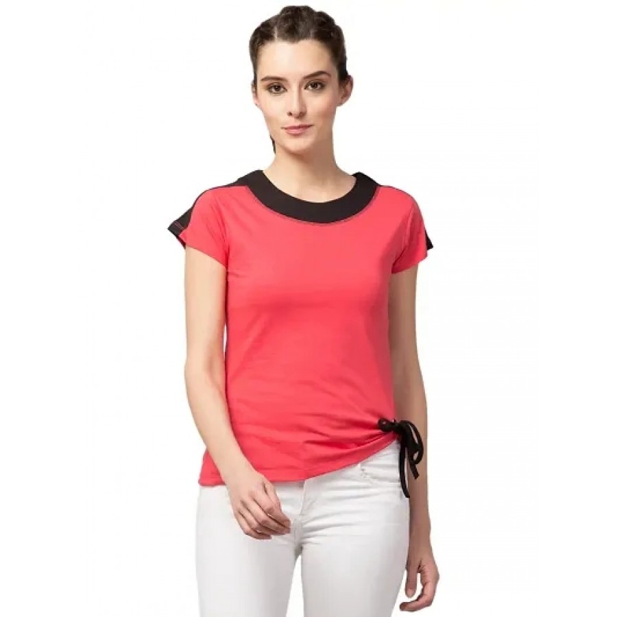 Short Sleeve Round Neck Regular Women Top