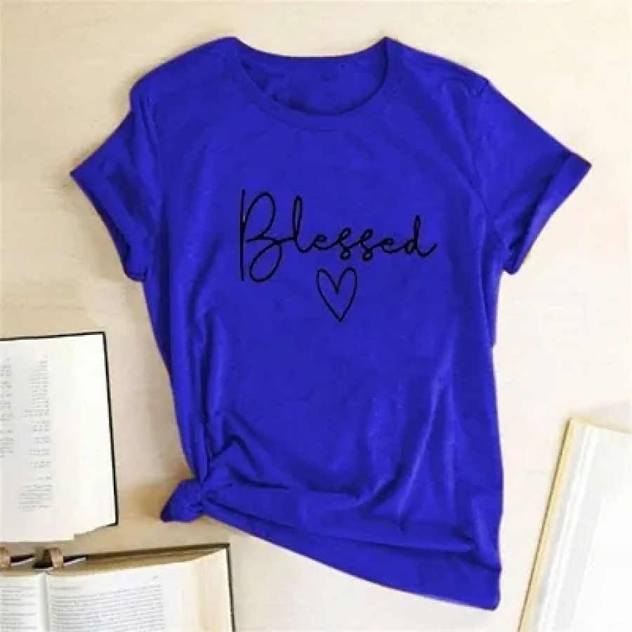 Stylish Cotton Blue T-Shirt