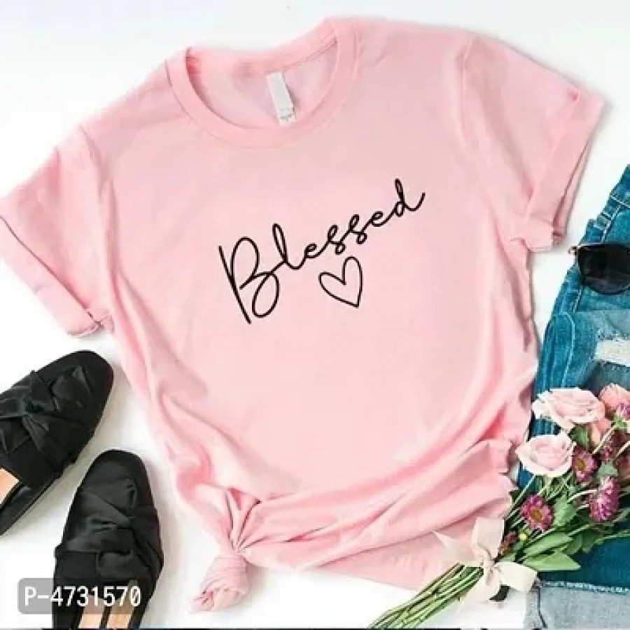 Stylish Cotton Pink T-Shirt