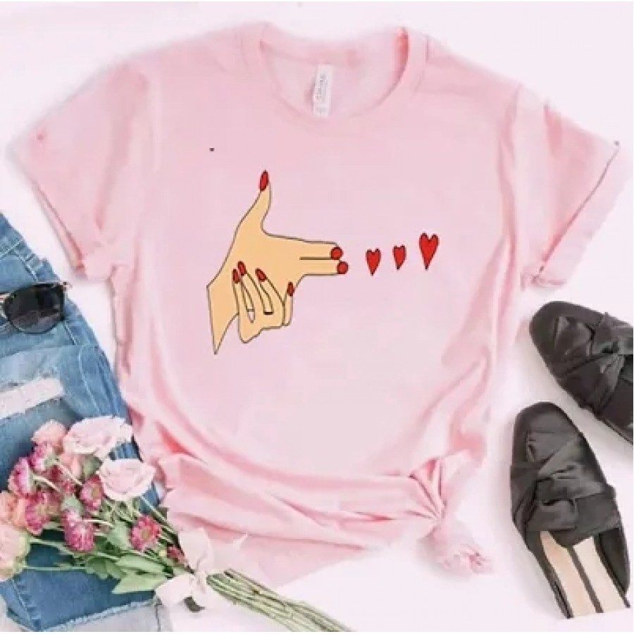 Stylish Cotton Pink T-Shirt