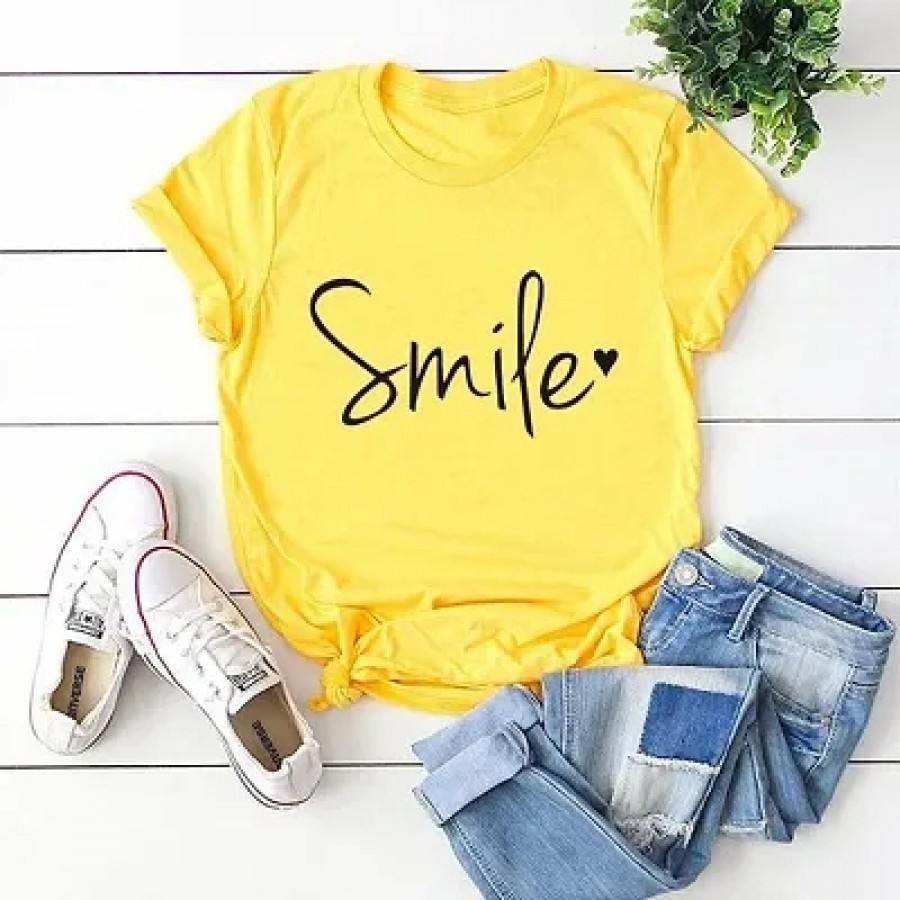 Stylish Cotton Yellow T-Shirt