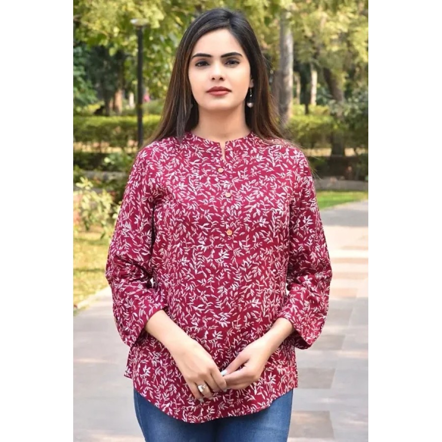 Stylish Printed Rayon Top for Women