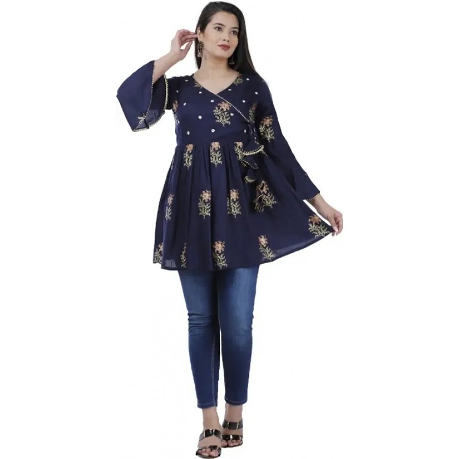 Stylish Rayon Blue Top for Women