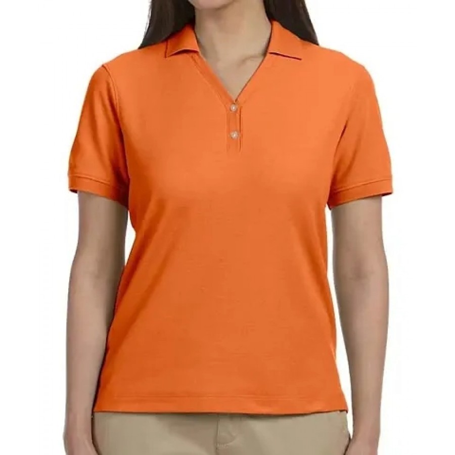 Stylish Solid Polo Neck T-shirt For Women