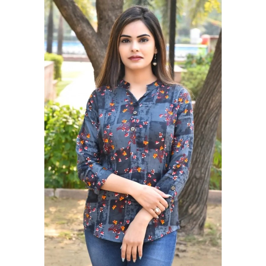 Stylish Printed Rayon Top for Women