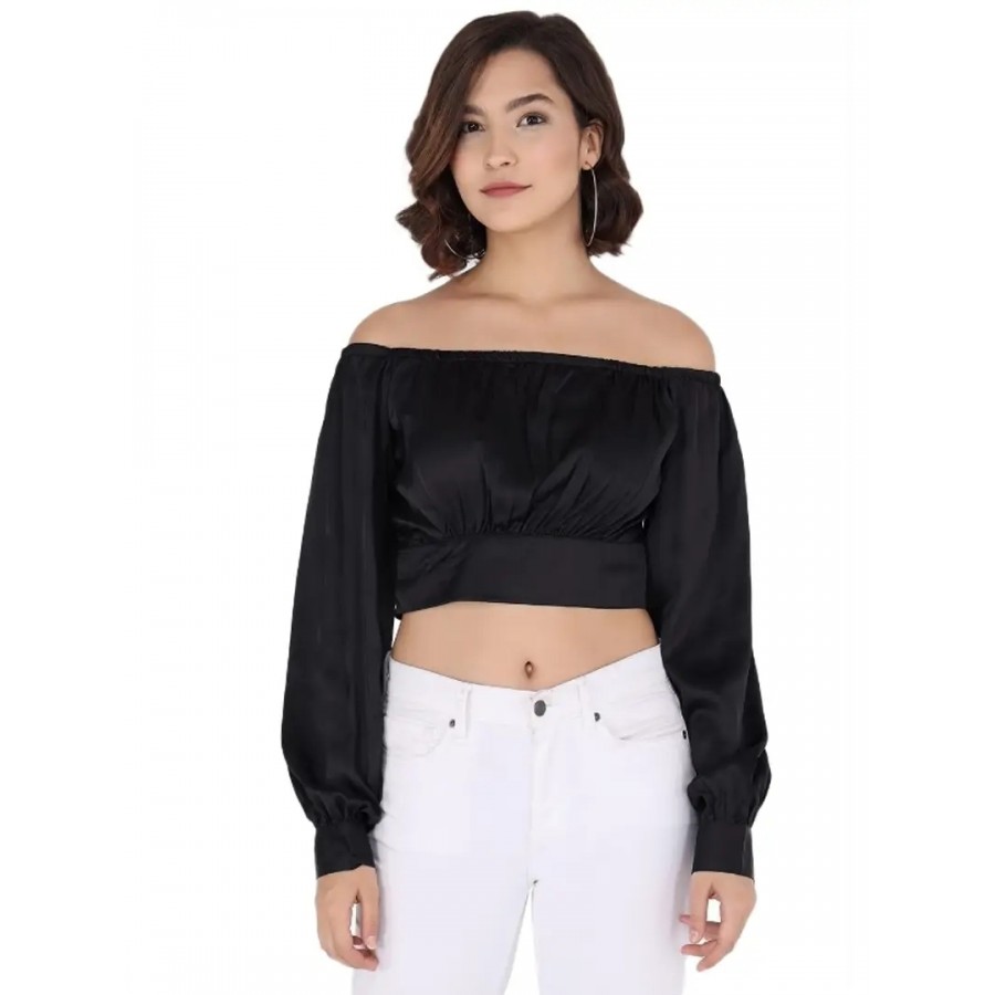 Stylish Satin Crop Top for Women